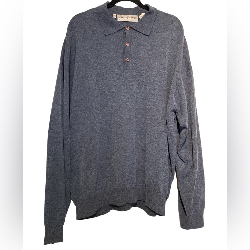 Jhane Barnes Long Sleeve Grey Pull Over Casual Shirt